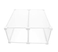 DECOMELODY Séparateur D’Étagère de Congélateur en Plastique Panier de Rangement 1 Colonne 2 Niveaux 18X36X36 CM Organisateur Modulable pour Réfrigérateur et Congélateur Séparateur