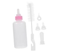 DECOMELODY Set de Biberons pour Animaux Silicone Sûr Kit Allaitement pour Chiots et Chatons Rose Outil Pratique pour Nourrir Bébés Animaux