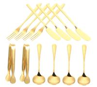 DECOMELODY Set de Couteaux à Fromage Acier Inoxydable Mini Couteaux Beurre Fourchette Dessert et Pinces Multifonctions pour Ustensiles de Cuisine
