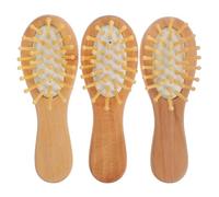 DECOMELODY Set de Peignes en Bois Portables Coussin D'air pour Massage du Cuir Chevelu Lot de 3 Améliore la Circulation Sanguine, Design Élégant, pour Dames et Filles