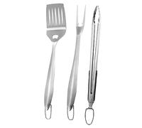 DECOMELODY Set Ustensiles Barbecue Acier Inoxydable Chaleur avec Fourchette Pelle et Pince Ergonomiques pour Grillades Extérieur et Portable avec Boîte de Rangement