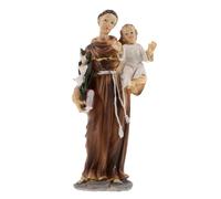 DECOMELODY Statue Catholique Jésus Tenant Garçon Fille Résine Figurine Religieuse Décorative pour Intérieur Cadeau Dévot pour Baptême Décoration Noël Salon et Bureau