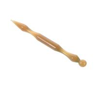 DECOMELODY Stylo de Massage Acupression Double Tête Corne Naturelle Outil Portable pour Points de Pression Réflexologie Auriculaire et Massage Facial