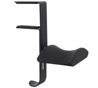 DECOMELODY Support Casque Audio Métal Réglable à Pince sous Bureau Coussinet en Cuir PU, Support pour Écouteurs Circum-Auriculaires Noir, Accessoire pour Matériel de Jeu Vidéo et Bureau