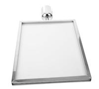 DECOMELODY Support de Panneau pour Poteau de File Acier Inoxydable Porte Affiche Rétractable pour Barrière Accessoire Pratique pour Contrôle de Foule Aéroports et Lieux