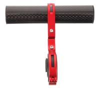 DECOMELODY Support d'Extension pour Vélo en Métal Rouge Porte-Lampe et Arrière Rallonge de Guidon Réglable Compatible Accessoires Vélo Fixation Simple pour Éclairage et Chronomètre
