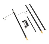 DECOMELODY Support Lampe Camping Pliable Aluminium avec Double Crochets Pied Stable et Design Compact Porte-Lanterne Portable pour Tente et Activités Extérieur