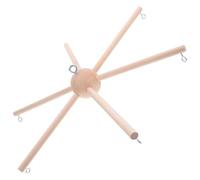 DECOMELODY Support Mobile Bois à 6 Pieds Sphérique Cadre Mobile DIY pour Décoration Chambre Garçon et Filles Kit à Suspendre Carillon Éolien Naturel Adaptable et Stable Accessoire Créatif