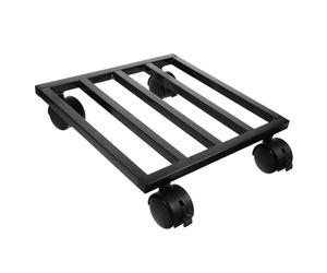 DECOMELODY Support Pot Plantes Métal avec roulettes Base Robuste Résistante Capacité Élevée Socle Mobile pour Jardinière Intérieur Extérieur Déplacement Facile Pots Fleurs