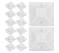 DECOMELODY Supports de Câbles Auto-adhésifs Blancs Base à Ventouse, 100 Pièces, Fixation sans Trace pour Gestion de Câbles, Clips Organisateurs pour Fils Électriques, Bureau et Maison