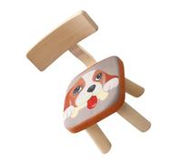 DECOMELODY Tabouret Garçon Fille avec Dossier Ergonomique Structure Robuste Siège Confortable Coton et Lin Maison et École Maternelle pour Posture Garçons