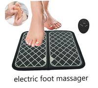 DECOMELODY Tapis de Massage des USB Rechargeable Tapis de Réflexologie Portable Pliable Stimulation Circulation Sanguine Appareil de Massage Relaxant Noir Carré