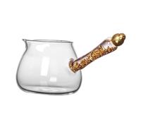 DECOMELODY Tasse Borosilicate De Verre Basse Distributeur Accessoire De Tasse à Thé En Verre Résistante Chaleur Accessoires D'art Gobelet