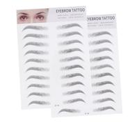 DECOMELODY Tatouages Temporaires Sourcils Effet Réaliste Lot De 2 Autocollants Noirs Transfert De Sourcils Pour Femmes Application Rapide Visage Naturel Quotidien