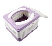 DECOMELODY Toilette Portable Pliable Compacte PVC et PP Siège de Voyage Léger pour Adultes et Garçon Fille Pot Portatif pour Camping Voiture et Urgence