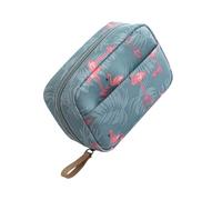 DECOMELODY Trousse de Maquillage Flamingo Grand Format Imperméable et Portable en Léger Fermeture Éclair Rangement de Cosmétiques et Accessoires de Toilette en Voyage Domicile