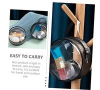 DECOMELODY Trousse De Maquillage Ronde Transparente 2 Pièces Imperméable Portable pour Femmes Voyage Paquet Cosmétique Léger Fermeture Éclair