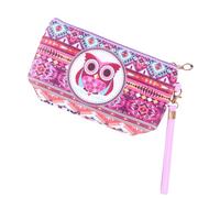 DECOMELODY Trousse Maquillage Imperméable Motif Hibou Coloré Pochette Voyage Multifonction PU Organisateur Cosmétique Portable pour Toilette et Articles de Toilette