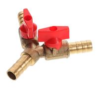 DECOMELODY Vanne à Gaz Cuivre Y Robinet Trois Voies avec Raccords Barbelés et Pinces pour Distribution et Arrêt Sécurisé Du Gaz