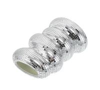 DECOMELODY Vase à Fleurs Spirale Miroir Disco en Plastique Incassable Argenté - Petit Vase Centre de Table Décoratif pour Mariage, Maison ou Bureau - Jardinière Boule Scintillante et Légère