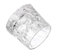 DECOMELODY Verre à Whisky Martelé 250 Ml en Verre Épais Fond Antidérapant Design Renversé Stable pour Dégustation de Whisky Vin et Cocktails