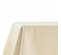 Decomira Nappe de Table Anti Tache Effet Lin - Facile à Laver et Repasser - comme Nappe rectangulaire de Jardin en Plein air pour Table à Manger - Beige Naturel - 110x140 cm
