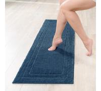 Decomira Tapis de Bain Antidérapant | Super Absorbant et Lavable en Machine | pour la Salle de Bain, Douche, Baignoire ou comme Tapis WC | Royal Blue - 50x150 cm