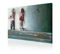 decomonkey - Impression sur Toile Banksy Graffiti 60x40 1 Pièce - Tableau Décoration Appartement Déco Salon Peinture sur Toile Artistique pour enfants graffiti urbain moderne papier peint