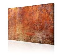 decomonkey - Impression sur Toile Intissé Abstrait 120x80 1 Pièce - Tableau Décoration Appartement Cadre en Bois Photo Déco Salon Peinture sur Toile Maison Texture de fond rouille vintage