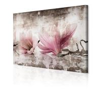 decomonkey - Impression sur Toile Intissé Fleurs 90x60 1 Pièce - Tableau Décoration Appartement Cadre en Bois Photo Déco Salon Peinture sur Toile Maison Fleurs magnolias nature texture fond