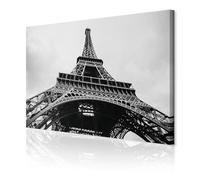 decomonkey - Impression sur Toile noir et blanc Paris 120x80 1 Pièce - Tableau Décoration Appartement Déco Salon Peinture sur Toile Architecture france paris style affiche tour eiffel