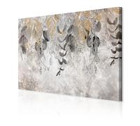 decomonkey Impression sur Toile structurée Abstrait 60x40 1 Pièce | Tableau decoration murale, Cadre en Bois, Photo, Peinture sur Toile, Maison, Résumé feuilles plantes nature, Déco Salon