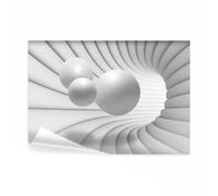 decomonkey - Papier Peint Panoramique 3d Effet Abstrait Abstraction 350x256 cm - Décoration murale - Tapisserie pour chambre salon - Figures géométriques, illusion, espace moderne, tunnels