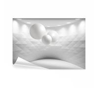 decomonkey - Papier Peint Panoramique Abstrait Abstraction 3d Effet 350x256 cm - Décoration murale - Tapisserie pour chambre salon - Abstraction figures géométriques géométrique moderne