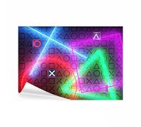 decomonkey - Papier Peint Panoramique Abstrait pour Gamers 350x256 cm - Décoration murale moderne - Tapisserie décorative pour chambre salon - Abstraction figures géométriques géométrique coloré