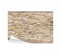 decomonkey - Papier Peint Panoramique Adhésif Mur de Pierre 441x315 cm - Stickers Muraux Salon Chambre Déco XXL Autocollant Murale Maison Décoration Bureau - Marron vert beige