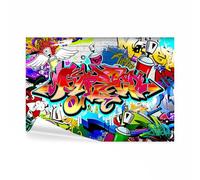 decomonkey - Papier Peint Panoramique Graffiti Street art 350x256 cm - Décoration murale - Tapisserie pour chambre salon - Graffiti artistique coloré urbain inscriptions murales adolescent