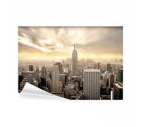 decomonkey - Papier Peint Panoramique New York Ville 350x256 cm - Décoration murale moderne - Tapisserie décorative pour chambre salon - Architecture gratte-ciel manhattan new york