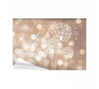 decomonkey - Papier Peint Panoramique Pissenlit 300x210 cm - Décoration murale moderne - Tapisserie décorative pour chambre salon - Lueur pissenlit fleurs nature plantes léger