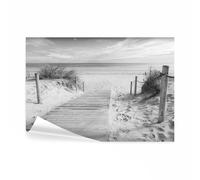 decomonkey - Papier Peint Panoramique Plage Mer 400x280 cm - Décoration murale moderne - Tapisserie décorative pour chambre salon - Mer paysage plage eau