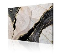 decomonkey - Tableau Acoustique Abstrait Feuilles 120x80 1 Pièce - Impression sur Toile Décoration Maison Isolation Peinture Image Phonique Déco Bureau Abstraction feuilles texture
