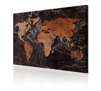 decomonkey - Tableau Acoustique Carte du Monde 120x80 1 Pièce - Impression sur Toile Décoration Maison Isolation Peinture Image Phonique Déco Bureau Fond de texture de carte du monde continents