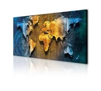 decomonkey Tableau Acoustique Carte du Monde 150x60 5 Pièces Déco Bureau