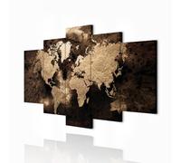 decomonkey Tableau Acoustique Carte du Monde 200x100 5 Pièces Déco Bureau