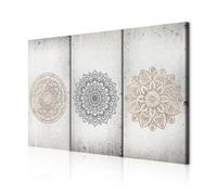 decomonkey - Tableau Acoustique Mandala 90x60 3 Pièces - Impression sur Toile Décoration Maison Isolation Peinture Image Phonique Déco Bureau Panneaux AcoustiquesOrienter le mandala abstrait