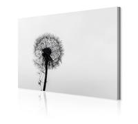 decomonkey - Tableau Acoustique noir et blanc Pissenlit 90x60 1 Pièce - Impression sur Toile Décoration Maison Isolation Phonique Déco Bureau Pissenlits fleurs nature plantes style d'affiche