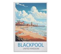 Décompression Jouets éducatifs 1000 pièces,Blackpool Angleterre，des Vacances pour Adolescents，Cadeau de Noël，38x26CM，Paper Puzzle,AA-579