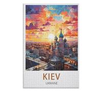 Décompression Jouets éducatifs 1000 pièces,Kiev Ukraine，des Vacances pour Adolescents，Cadeau de Noël，52x38cM，Paper Puzzle,AA-534