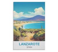 Décompression Jouets éducatifs 1000 pièces,Lanzarote Espagne，des Vacances pour Adolescents，Cadeau de Noël，38x26CM，Paper Puzzle,AA-1079