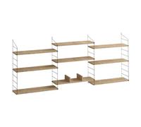 Deconation Bibliothèque en Bois MDF Mélaminé Décor Chêne - 60 X 150 X 18 Cm - étagères Ouvertes